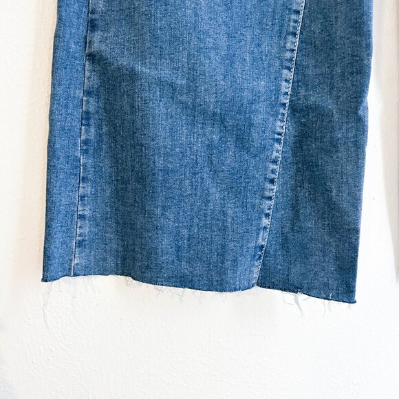 FREE PEOPLE We the Free Drapey A Line Flare Bell Bottom Pull On Jean in Blue 29 - Picture 11 of 12